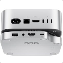 PULWTOP 9 in 1 USB C ハブ Mac Mini M4/ M4 Pro 2024用 ドッキングステーション up to 4TB 容量拡張 アクセサリー M.2 SSDスロット付, 1 x HDMI 4K 60Hz, 3 x USB-A 2.0, 1 x 3.5mm Audio, 1 x USB-C to ホスト, 1 x SD/TF3.0 カードスロット (SSD含まれない)